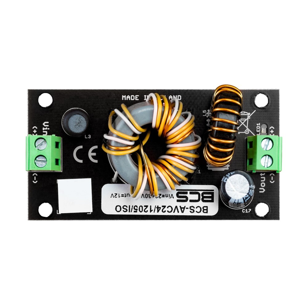Izolowana przetwornica obniżająca napięcie zasilania DC/DC BCS-AVC24/1205/ISO BCS POWER