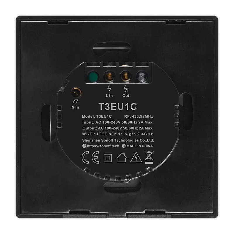 Dotykowy włącznik światła WiFi + RF 433 Sonoff T3 EU TX (1-kanałowy) - obrazek 5