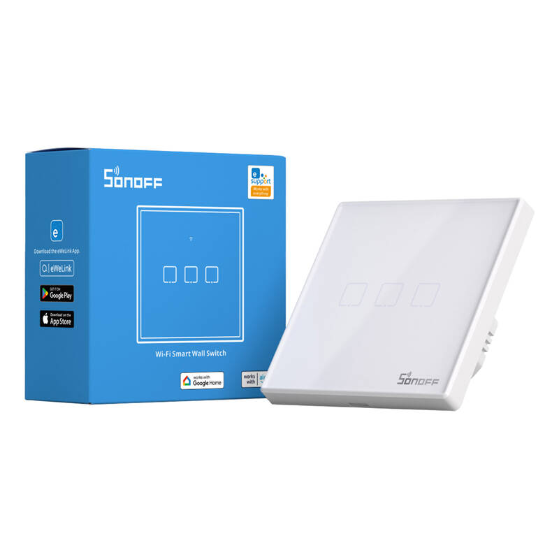 Włącznik dotykowy SONOFF TX T2 Wi-Fi+RF 433 3-kanałowy - obrazek 5