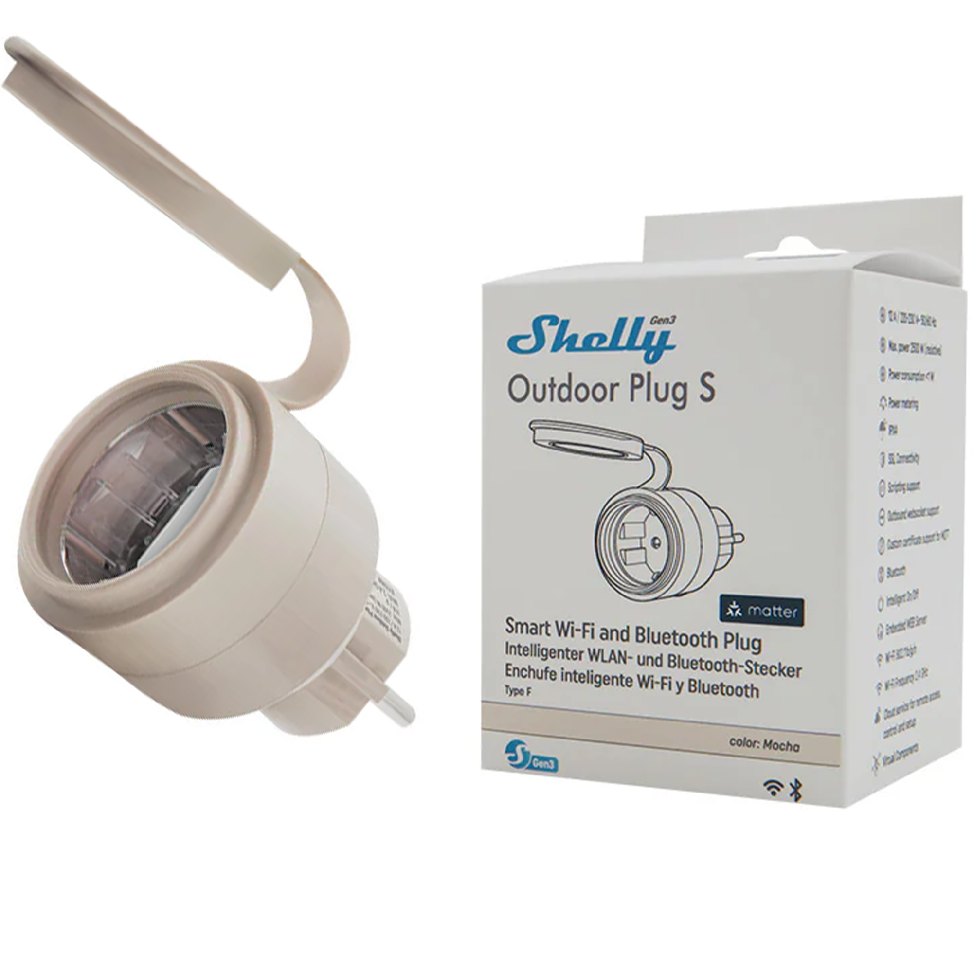 Gniazdko inteligentne SHELLY Plug S MTR Gen3 IP44 12A - obrazek 5