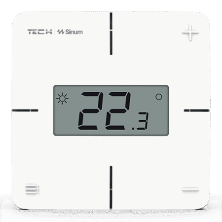 Przewodowy Regulator Pokojowy Sinum Biały R-S1 WG.23.0055 - Optymalna Kontrola Temperatury