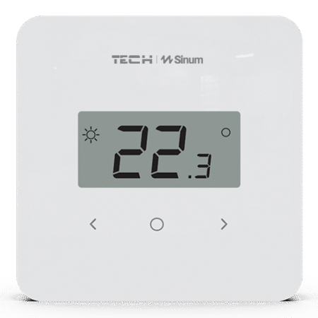 Przewodowy Regulator Pokojowy Sinum Biały R-S2 WG.23.0056 - Optymalna Kontrola Temperatury