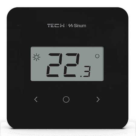 Przewodowy Regulator Pokojowy Sinum R-S2 Czarny WG.23.0059 - Nowoczesne Sterowanie Temperaturą