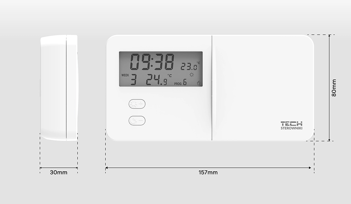 Przewodowy Regulator Pokojowy T-9.1 Biały WG.11.0795 - Efektywne Sterowanie Temperaturą - obrazek 7