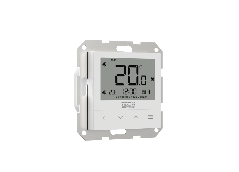 Przewodowy Regulator Pokojowy Dwustanowy Tygodniowy F-4z v1 Czarny - Idealny do Systemów Ramkowych - obrazek 3