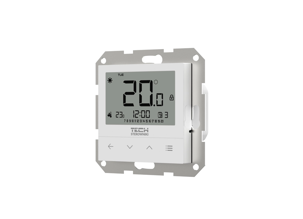 Przewodowy Regulator Pokojowy Dwustanowy Tygodniowy F-4z v1 Czarny - Idealny do Systemów Ramkowych - obrazek 2