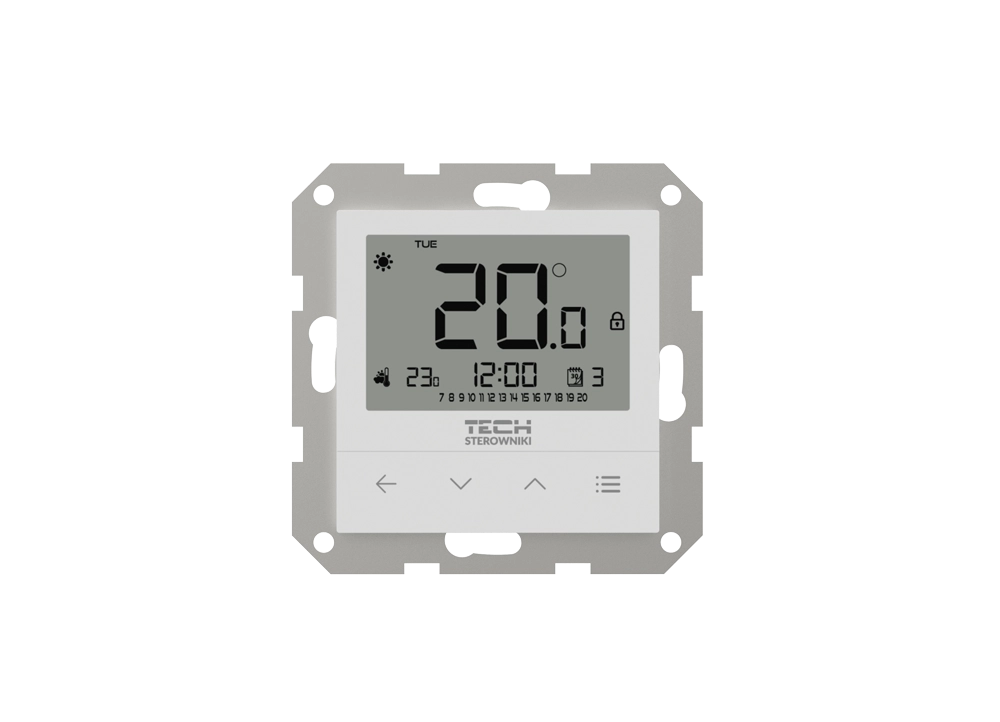 Przewodowy Regulator Pokojowy Dwustanowy Tygodniowy F-4z v1 Czarny - Idealny do Systemów Ramkowych - obrazek 4