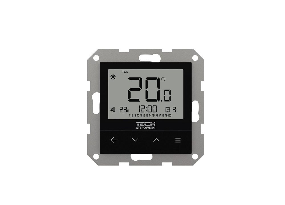 Przewodowy Regulator Pokojowy Dwustanowy Tygodniowy F-4z v1 Czarny - Idealny do Systemów Ramkowych - obrazek 6