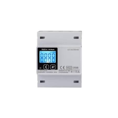 3-Fazowy Dwukierunkowy Licznik Energii MID LE-3x230mb Szary - WG.23.0219