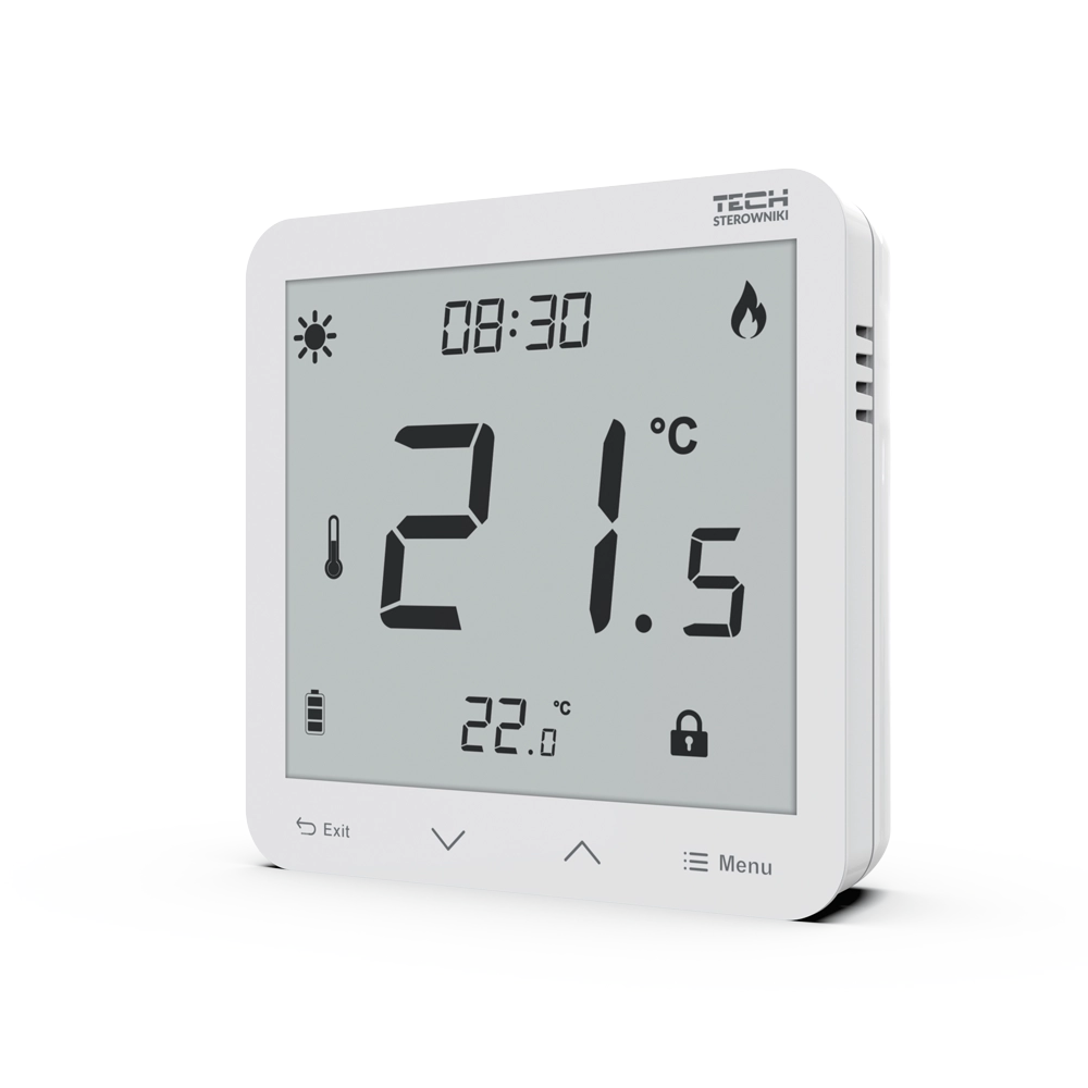 Elegancki Czarny Regulator Pokojowy T-3.1: Przewodowy Bateryjny Panel Szklany WG.11.0590 - obrazek 7