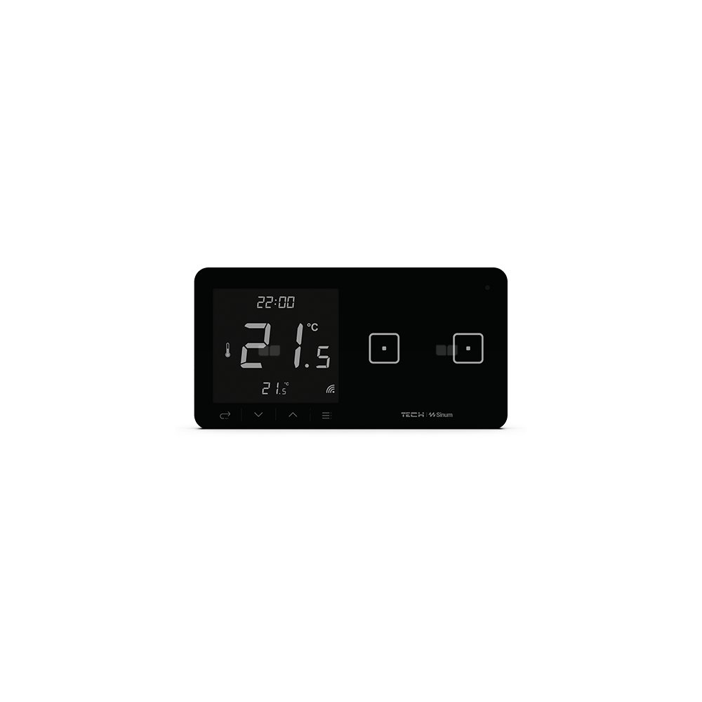 Regulator Pokojowy WSR-02P Czarny WG.23.0072 - Dwupolowy Włącznik Prawa