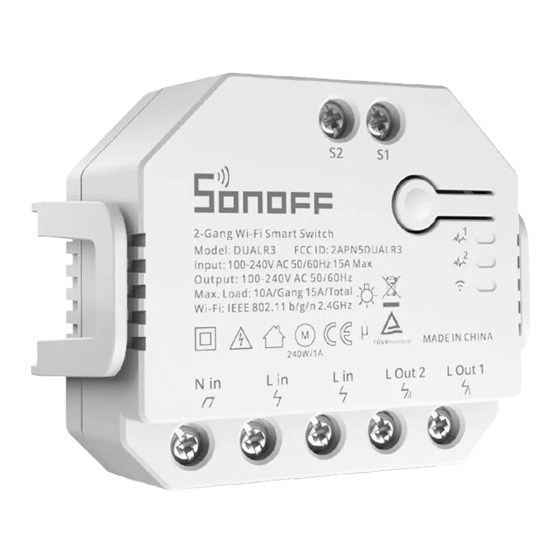 Przekaźnik SONOFF Dual R3 Wi-Fi 2-kanałowy z pomiarem mocy - obrazek 2