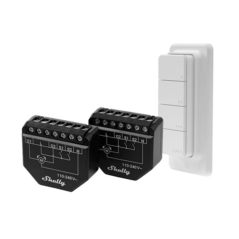 Zestaw 2 sterowników rolet SHELLY Shutter Wi-Fi + BLU RC - obrazek 3