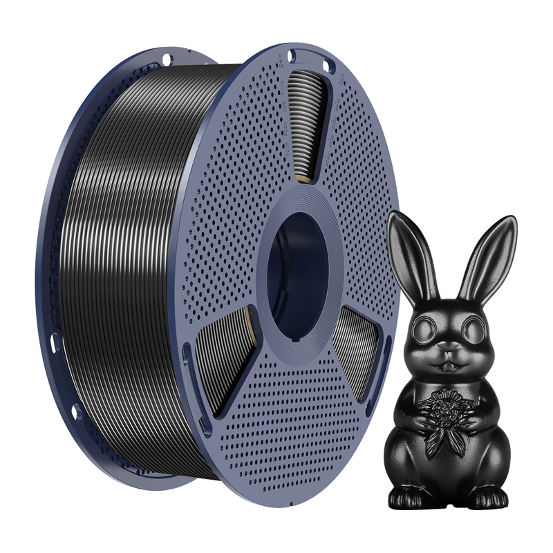 Filament SUNLU PLA+ Silk 1.75mm 1kg (czarny) - obrazek 2