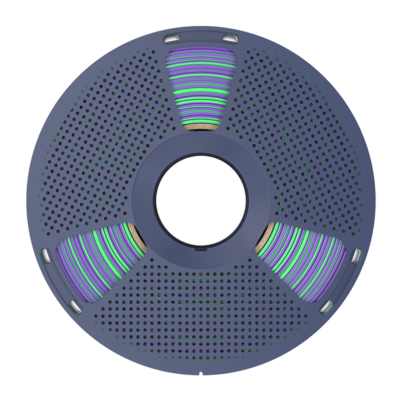 Filament SUNLU PLA+ Silk Dual Color 1.75mm 1kg (zielono-fioletowy) - obrazek 3
