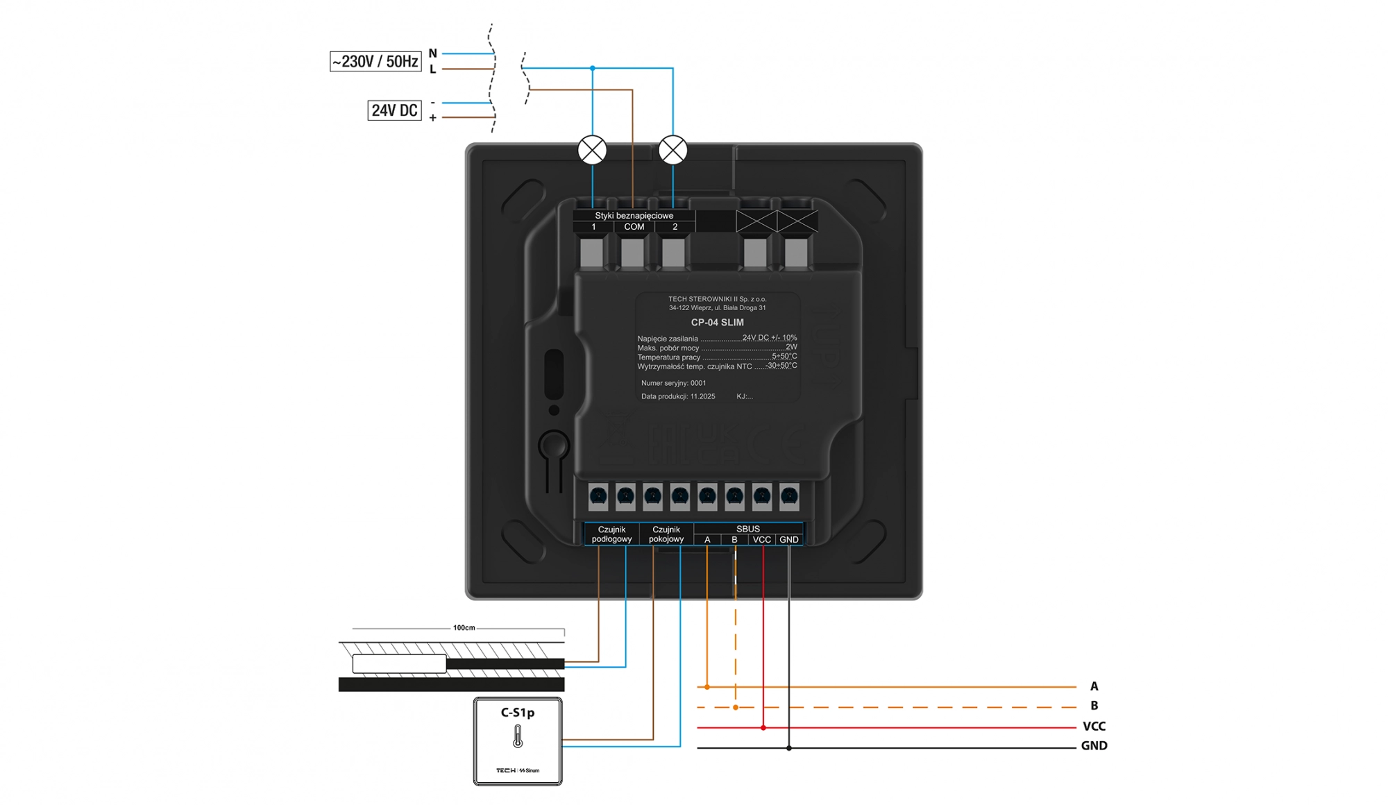 CP-04 Slim Czarny: Panel multifunkcyjny WG.23.0340 - obrazek 3